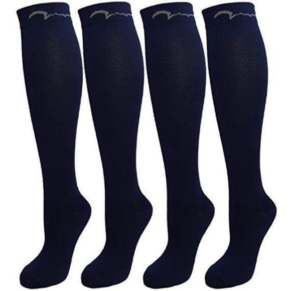 4 Pair S/M Navy Blue Youth Graduated Compression S - Picture 1 of 3